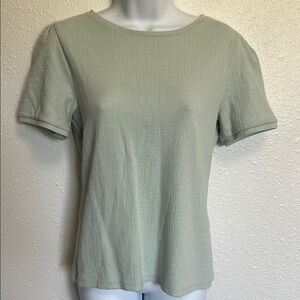 J. Crew Blue Green Short Sleeve Top Size Medium